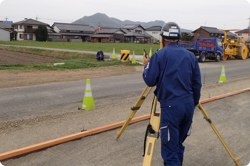 現地での測量